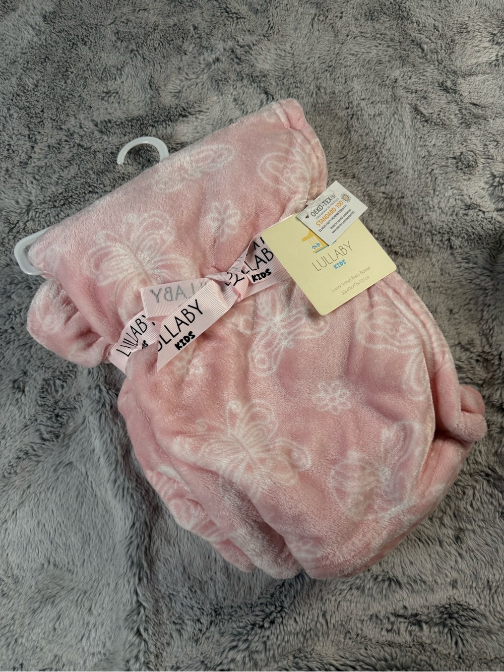 Kids Pink Plush Bath Robe - Soft Floral